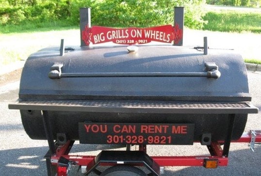 Handmade grill being custom built in workshop by Big Grills on Wheels